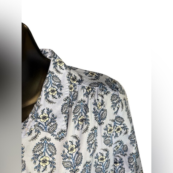 J.Crew women’s cotton long sleeve blue Collared mini shirtdress size 10 preloved - Picture 11 of 13